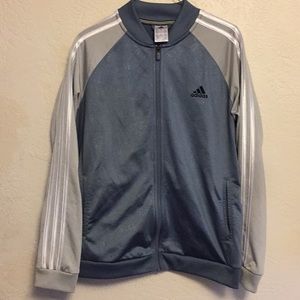 Adidas women’s blue floral track jacket